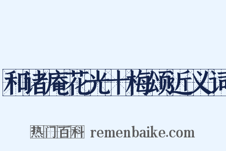 和诸庵花光十梅颂近义词是什么意思的图片